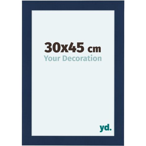 yd. - Cadre photo 30x45 - Bleu Fonce Patine - MDF - Como