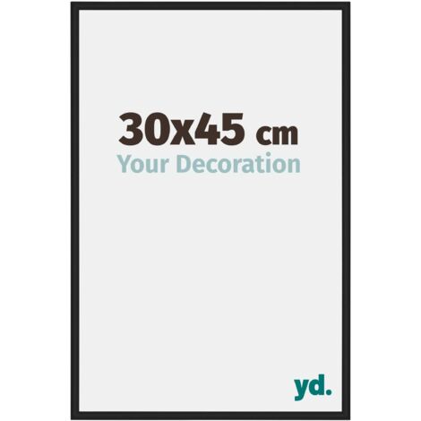 yd. - Cadre photo 30x45 - Noir Brillant - Aluminium - Miami