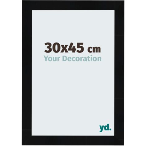 yd. - Cadre photo 30x45 - Noir Brillant - MDF - Pisa