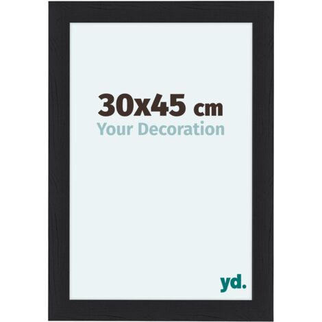 yd. - Cadre photo 30x45 - Noir Grain de Bois - MDF - Como
