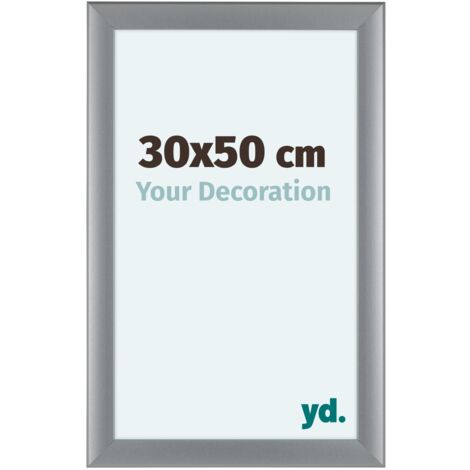 yd. - Cadre photo 30x50 - Argent Mat - MDF - Como