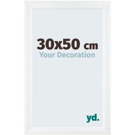 yd. - Cadre photo 30x50 - Blanc Brillant - MDF - Pisa