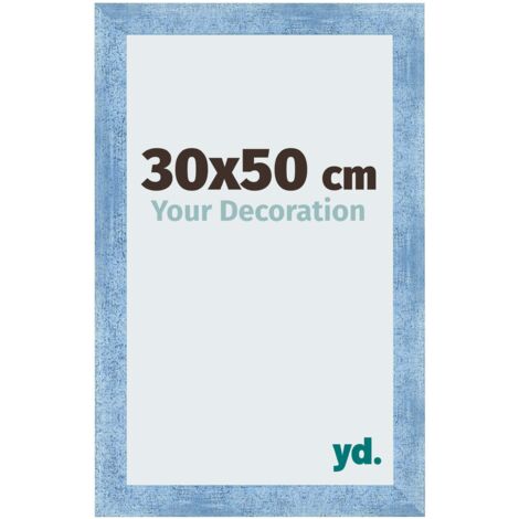 yd. - Cadre photo 30x50 - Bleu Brillant Patine - MDF - Pisa