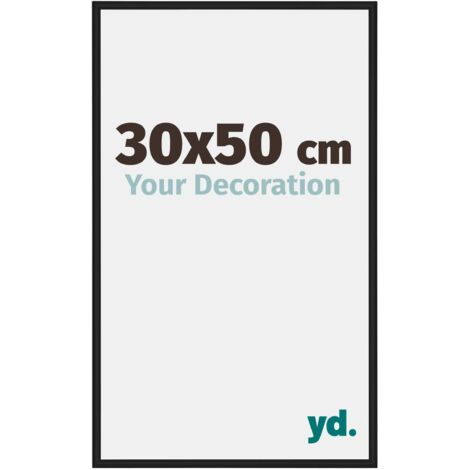 yd. - Cadre photo 30x50 - Noir Brillant - Aluminium - Miami