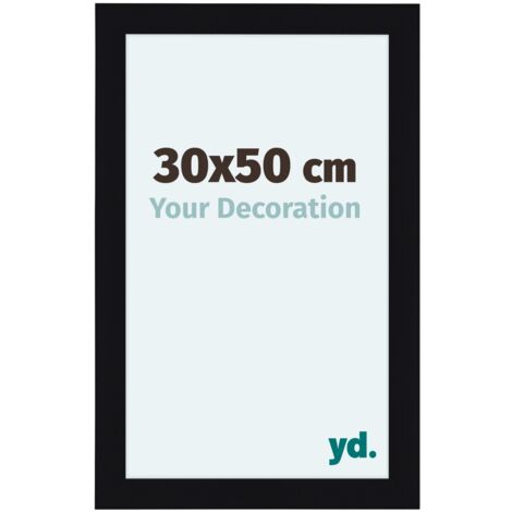 yd. - Cadre photo 30x50 - Noir Brillant - MDF - Como