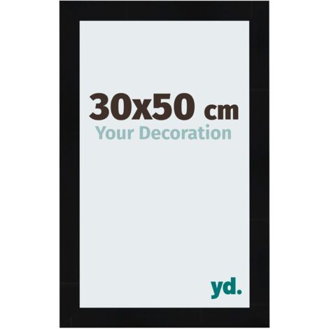yd. - Cadre photo 30x50 - Noir Brillant - MDF - Pisa