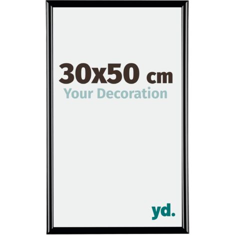 yd. - Cadre photo 30x50 - Noir Brillant - Plastique - Bordeaux