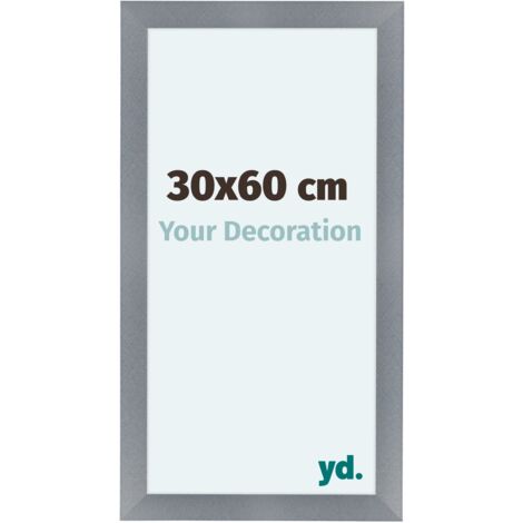 yd. - Cadre photo 30x60 - Aluminium Brosse - MDF - Como