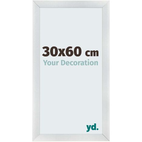 yd. - Cadre photo 30x60 - Argent Mat - MDF - Pisa