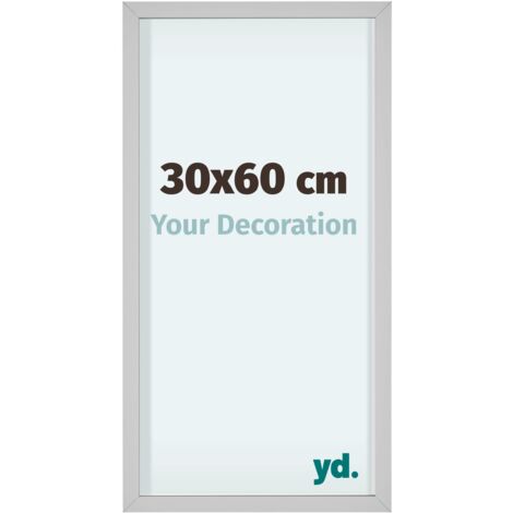yd. - Cadre photo 30x60 - Blanc - Aluminium - Virginia