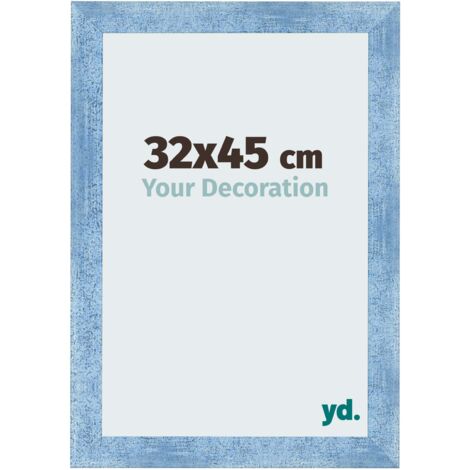 yd. - Cadre photo 32x45 - Bleu Brillant Patine - MDF - Pisa