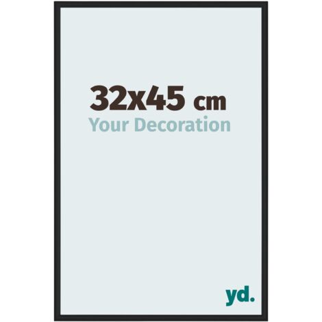 yd. - Cadre photo 32x45 - Noir Brillant - Aluminium - Miami