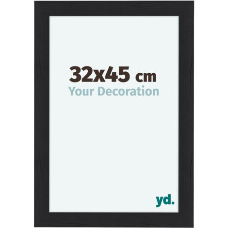 yd. - Cadre photo 32x45 - Noir Grain de Bois - MDF - Como