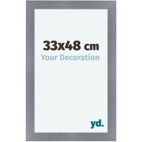 yd. - Cadre photo 33x48 - Aluminium Brosse - MDF - Como