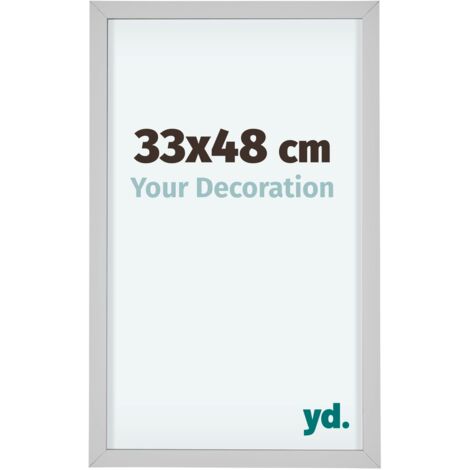 yd. - Cadre photo 33x48 - Blanc - Aluminium - Virginia