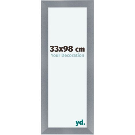 yd. - Cadre photo 33x98 - Aluminium Brosse - MDF - Como