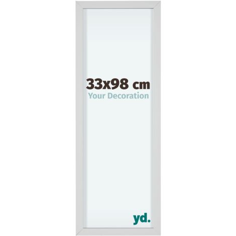yd. - Cadre photo 33x98 - Blanc - Aluminium - Virginia
