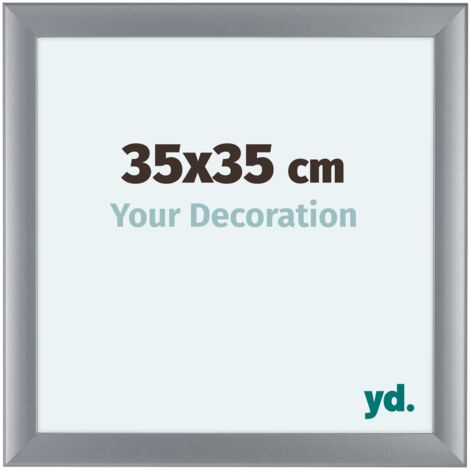 yd. - Cadre photo 35x35 - Argent Mat - MDF - Como