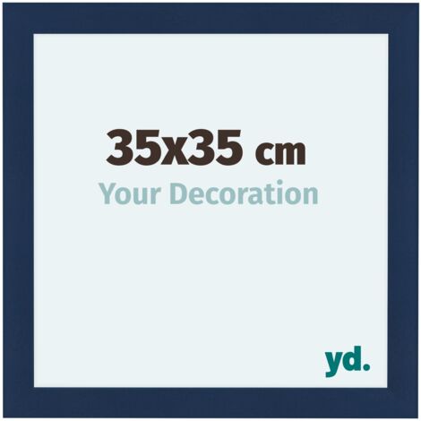 yd. - Cadre photo 35x35 - Bleu Fonce Patine - MDF - Como