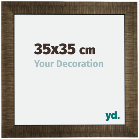 yd. - Cadre photo 35x35 - Champagne Brosse - Bois - Leeds