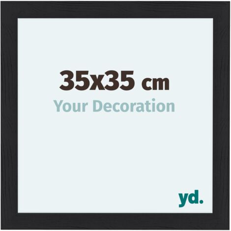 yd. - Cadre photo 35x35 - Noir Grain de Bois - MDF - Como