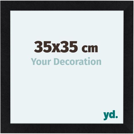 yd. - Cadre photo 35x35 - Noir Mat - MDF - Como