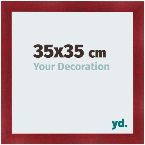 yd. - Cadre photo 35x35 - Vin Rouge Patine - MDF - Pisa