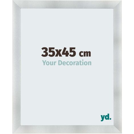 yd. - Cadre photo 35x45 - Aluminium Brosse - MDF - Pisa