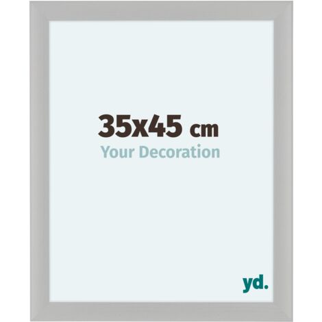 yd. - Cadre photo 35x45 - Blanc Grain de Bois - MDF - Como