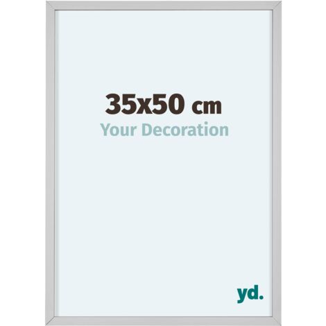 yd. - Cadre photo 35x50 - Blanc - Aluminium - Virginia