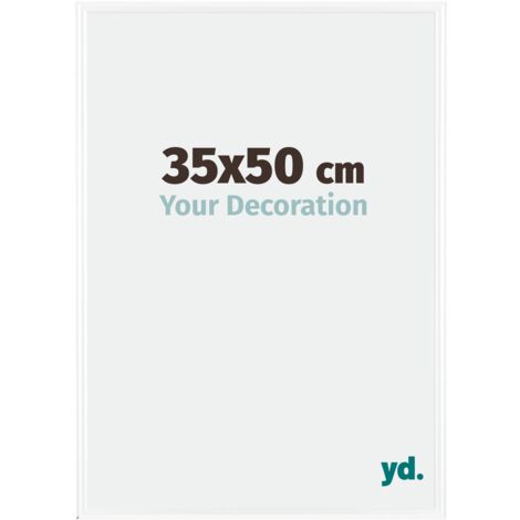 yd. - Cadre photo 35x50 - Blanc Brillant - Plastique - Bordeaux