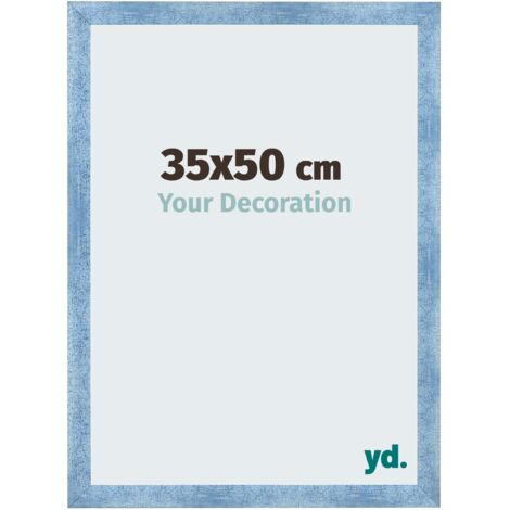 yd. - Cadre photo 35x50 - Bleu Brillant Patine - MDF - Pisa