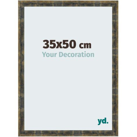 yd. - Cadre photo 35x50 - Bleu Or Melange - MDF - Pisa