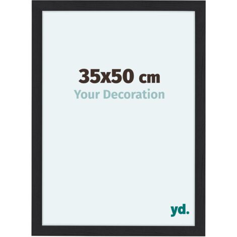 yd. - Cadre photo 35x50 - Noir Grain de Bois - MDF - Como
