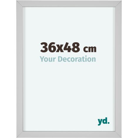 yd. - Cadre photo 36x48 - Blanc - Aluminium - Virginia