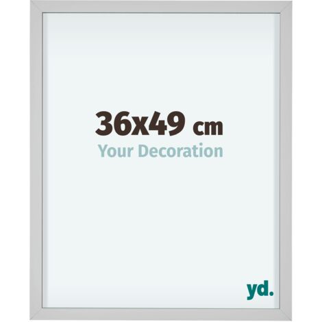 yd. - Cadre photo 36x49 - Blanc - Aluminium - Virginia