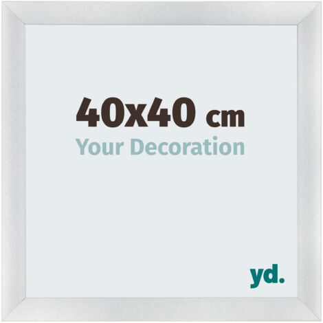 yd. - Cadre photo 40x40 - Argent Mat - MDF - Pisa