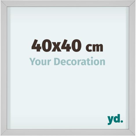 yd. - Cadre photo 40x40 - Blanc - Aluminium - Virginia
