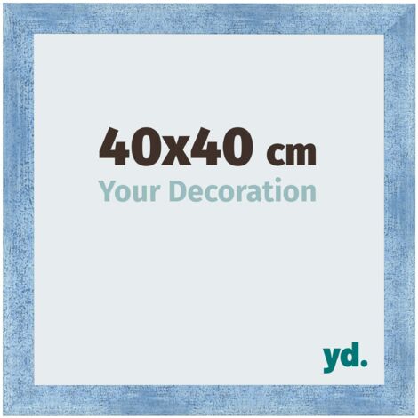 yd. - Cadre photo 40x40 - Bleu Brillant Patine - MDF - Pisa