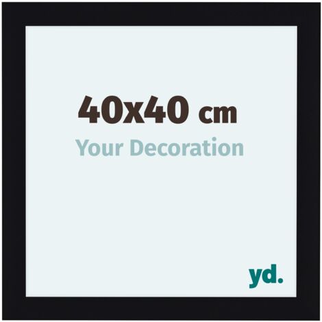 yd. - Cadre photo 40x40 - Noir Brillant - MDF - Como