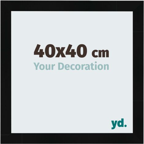 yd. - Cadre photo 40x40 - Noir Brillant - MDF - Pisa