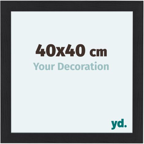 yd. - Cadre photo 40x40 - Noir Grain de Bois - MDF - Como