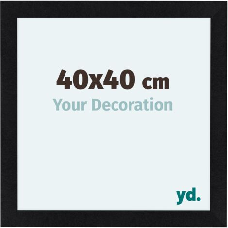 yd. - Cadre photo 40x40 - Noir Mat - MDF - Como