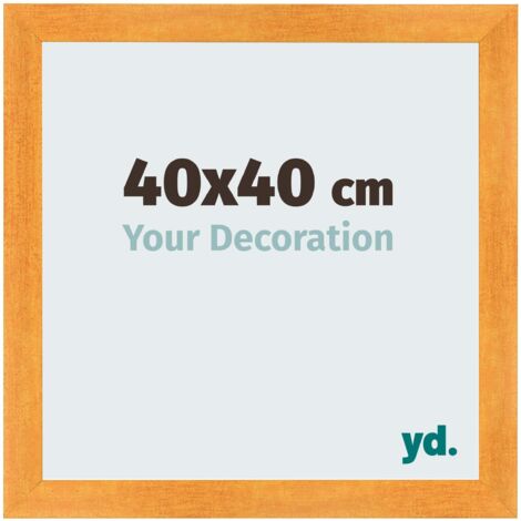 yd. - Cadre photo 40x40 - Orange - MDF - Pisa