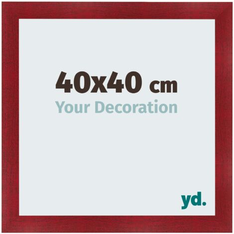 yd. - Cadre photo 40x40 - Vin Rouge Patine - MDF - Pisa