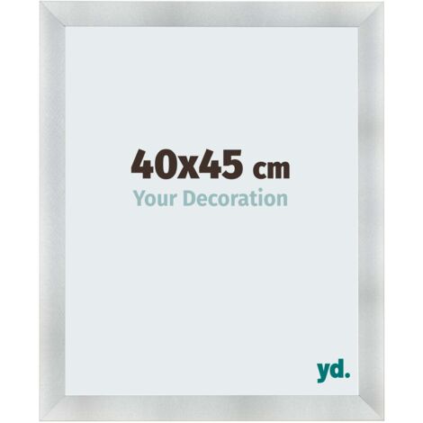 yd. - Cadre photo 40x45 - Aluminium Brosse - MDF - Pisa