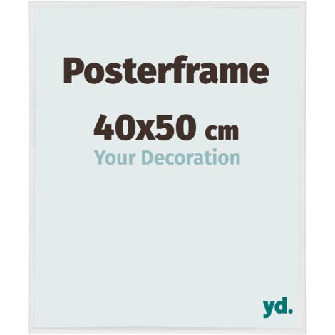 yd. - Cadre photo 40x50 - Blanc Brillant - Plastique - Paris