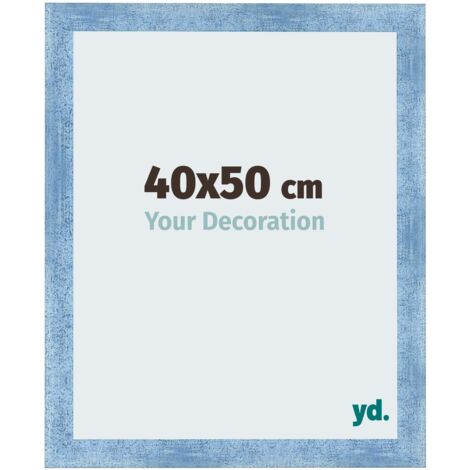 yd. - Cadre photo 40x50 - Bleu Brillant Patine - MDF - Pisa