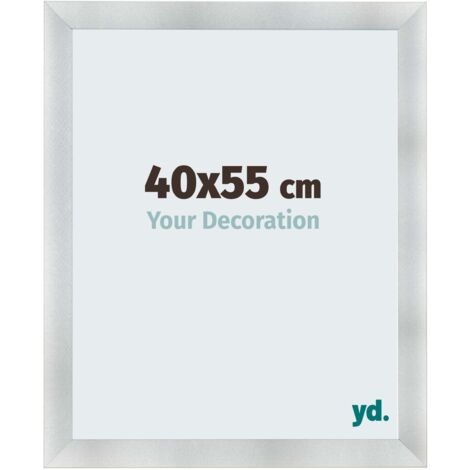 yd. - Cadre photo 40x55 - Aluminium Brosse - MDF - Pisa