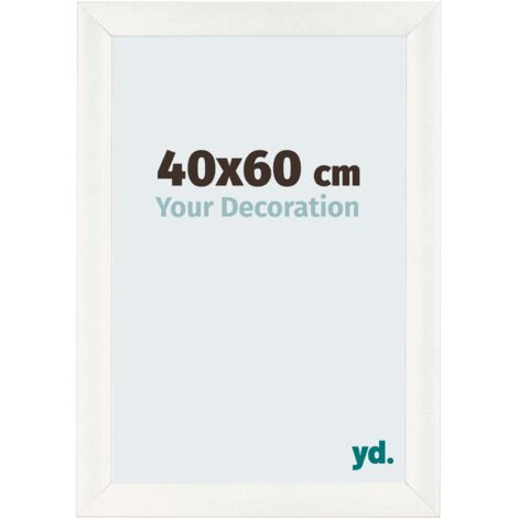 yd. - Cadre photo 40x60 - Blanc Patine - MDF - Pisa